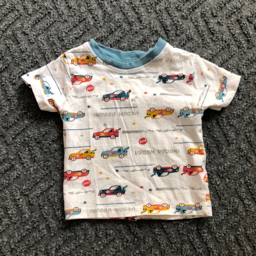 Koala Kids Colorful Car Print Short Sleeve Tee